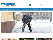 Tablet Screenshot of freezerworkwear.com